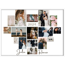  Falikép - ESKÜVŐ kollázs a te fotóiddal 9. (videóvetítő opcióval) grafika, keretezett kép