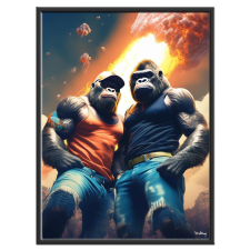 Falikép – Fantasy gorillas 2. (videóvetítő opcióval) grafika, keretezett kép