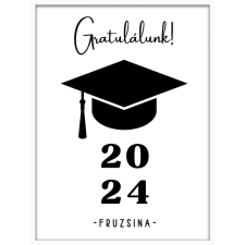  Falikép - Gratulálok (videóvetítő opcióval) grafika, keretezett kép