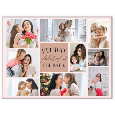  Falikép kollázs sok fotóból felirattal 13. (videóvetítő opcióval) grafika, keretezett kép