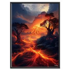  Falikép – Lávafolyam (videóvetítő opcióval) grafika, keretezett kép