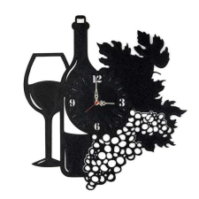  Falióra - Boros fekete BO026 falióra