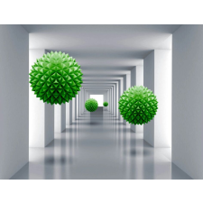  Falmatrica Alagút zöld golyókkal, 250 x 150 cm tapéta, díszléc és más dekoráció