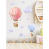  Falmatrica gyerekszobába - Rózsaszín/kék hőlégballon