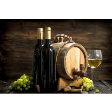  Falmatrica Összetétel57 Bor, szőlő, hordó, 350 x 250 cm tapéta, díszléc és más dekoráció