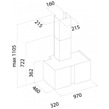 Falmec MIRABILIA SQUARE 97 FALI elszívótest - A készlet erejéig rendelhető! fali páraelszívó páraelszívó