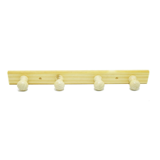  Falra rögzíthető fogas fából - 4 db akasztóval / 46 cm bútor