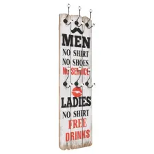  Falra szerelhető fogas 6 akasztóval 120 x 40 cm „MEN LADIES” bútor