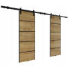  Falra szerelhető tolóajtó AURA DUO PLUS - 152 - tölgy craft arany