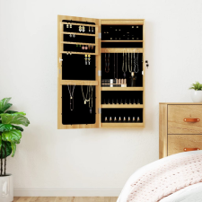  falra szerelhető tükrös ékszerszekrény LED fényekkel bútor