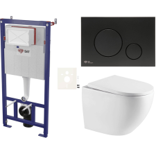  Falra szerelhető WC garnitúra világos falakhoz / fal előtti SAT SIKOSSREX6768K építőanyag