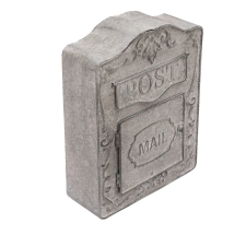  Falra szerelt postafiók, rusztikus vas kialakítás, nagy kapacitás, SZÜRKE postaláda