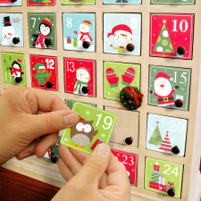 Family Adventi kalendárium matrica szett - 5 x 5 cm 58744 karácsonyi dekoráció