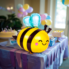 Family Alumínium fólia lufi - méhecske - 65 x 81 cm - 58241L party kellék