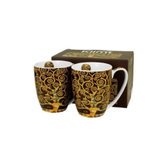  family bögre szett porcelán 2db-os 360ml klimt életfa barna bögrék, csészék