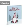 FAMILY CHRISTMAS 58463 LED-es fali kép - "Merry Christmas" - 20 hidegfehér LED - 30 x 40 cm
