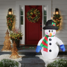 FAMILY CHRISTMAS Felfújható hóember - 120 cm - IP44 - 1 LED - hálózati karácsonyi dekoráció