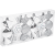 FAMILY CHRISTMAS Karácsonyfadísz szett, ezüst cukor, 10 x 3 cm, 6 db / szett (58782B)