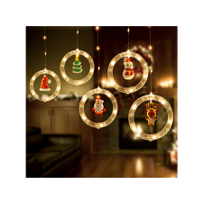 FAMILY CHRISTMAS LED-es fényfüggöny, mikulás, 1,8 x 0,5 méter, 125 LED, melegfehér (58918) karácsonyfa izzósor