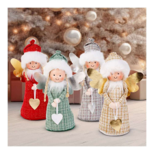Family Dekorációs baba - angyalka - 30 cm - 4 féle karácsonyi dekoráció