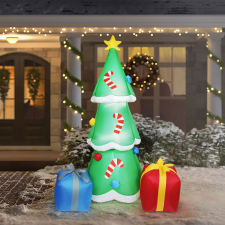 Family Felfújható karácsonyfa - 180 cm - IP44 - 12 fehér LED - 100 - 240 V műfenyő