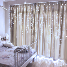 Family Fényfüggöny - 100 db LED - középfehér - hálózati - IP44 - 2,2 m - 8 program karácsonyfa izzósor