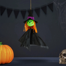 Family Halloween-i dekoráció - felakasztható - boszorkány - 48 x 44 cm, 56594A dekoráció