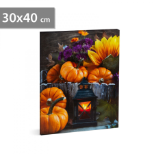 Family Halloween-i LED-es hangulatkép - fali akasztóval, 2 x AA, 30 x 40 cm 58399 dekoráció