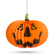 Family Halloween-i tökös lampion - akasztható - 26 cm, 58137C dekoráció