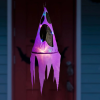 Family Halloween-i világító dekoráció - szellem - lila - 10 színes LED - akasztható - 2 x 2032 - 75x20 cm, 56598A