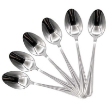  Family kanál desszert rm. Fém 6DB/CSOM 15CM SZEGÉLYEZETT konyhai eszköz
