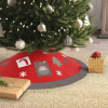 Family Karácsonyfa alá terítő (97 cm, poliészter, szürke / piros)