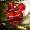Family Karácsonyfadísz szett - gömbdísz - piros - 6 db / csomag
