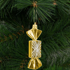 Family Karácsonyfadísz szett - szaloncukor - akasztóval - arany - 11 x 4 cm karácsonyfadísz