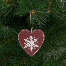 Family Karácsonyfadísz, szív (akasztható, 9 x 9 cm) karácsonyfadísz