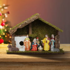 Family Karácsonyi asztali dekoráció - Betlehem - kerámia és fa - 30 x 10 x 20 cm 58719 karácsonyi dekoráció