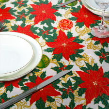 Family Karácsonyi asztalterítő - flannel - 132 x 178 cm karácsonyi textilia