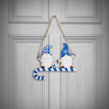 Family Karácsonyi dekoráció - fa, kék manó - 15 cm karácsonyi dekoráció