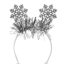 Family Karácsonyi hajráf - ezüst - hópehely - 20 cm karácsonyi dekoráció