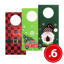 Family Karácsonyi italosüveg kártya - 6 db / csomag karácsonyi dekoráció