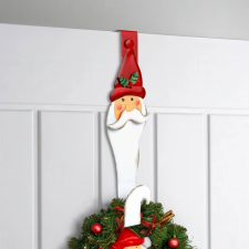 Family Karácsonyi kopogtató, ajtódísz tartó - fém - mikulás - 38 cm, 59708A dekoráció