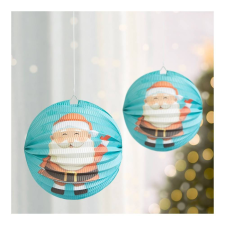 Family Karácsonyi lampion - Mikulás mintával - 25 cm karácsonyi dekoráció
