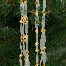 Family Karácsonyi organza girland - 2,7 m - 10 mm - arany karácsonyfadísz