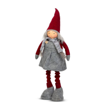 Family Karácsonyi textil manó figura - teleszkópos lábbal - 40 - 60 cm karácsonyi dekoráció