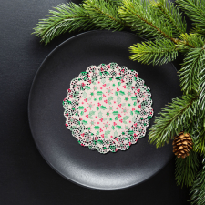 Family Karácsonyi tortacsipke - 26,5 cm - 10 db / csomag dekorációs kellék