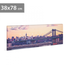 Family LED-es fali hangulatkép - &quot;New York&quot; - 2 x AA, 38 x 78 cm (58484) grafika, keretezett kép