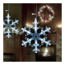 Family LED-es fényfüggöny - hópehely - 3 x 0,75 m - 224 hidegfehér LED - IP44 karácsonyfa izzósor