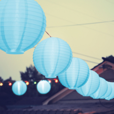 Family LED-es lampion - 1 LED - kék - 2 x AAA 11399BL grafika, keretezett kép