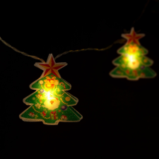 Family LED fényfüzér - karácsonyfa - 10 LED - 1,35 méter - melegfehér - 2 x AA (58911) karácsonyfa izzósor