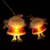  Family LED fényfüzér - mikulás - 10 LED - 1,35 méter - melegfehér - 2 x AA